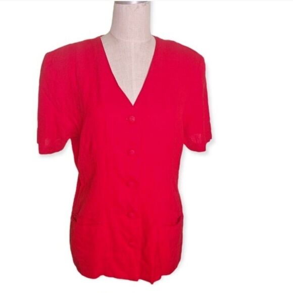 No Brand Tops - Vintage Ellen Figg Rayon Blazer